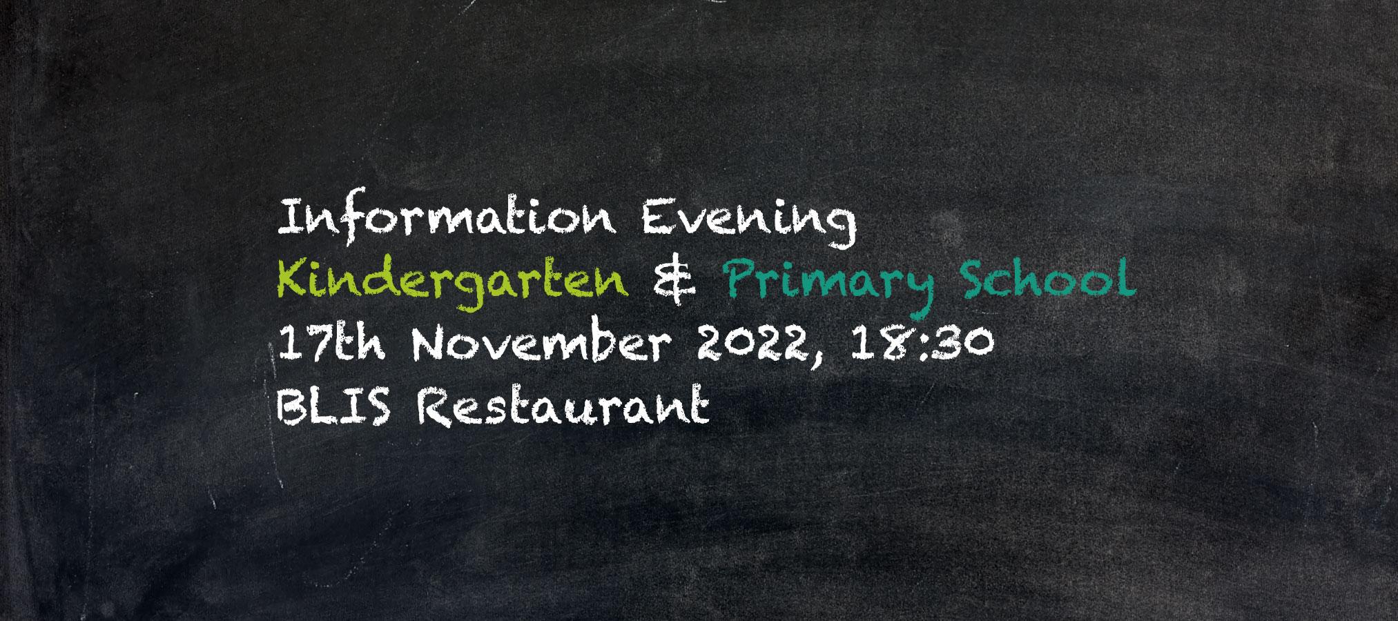 Information Evening Kindergarten and Primary (public)