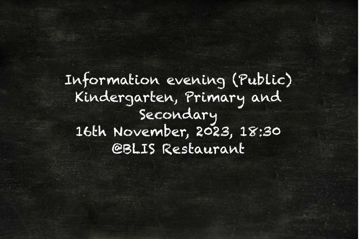 Information Evening Kindergarten, Primary and Secondary (Public)